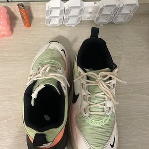 Nike air shoes pink green white and black size 8.5